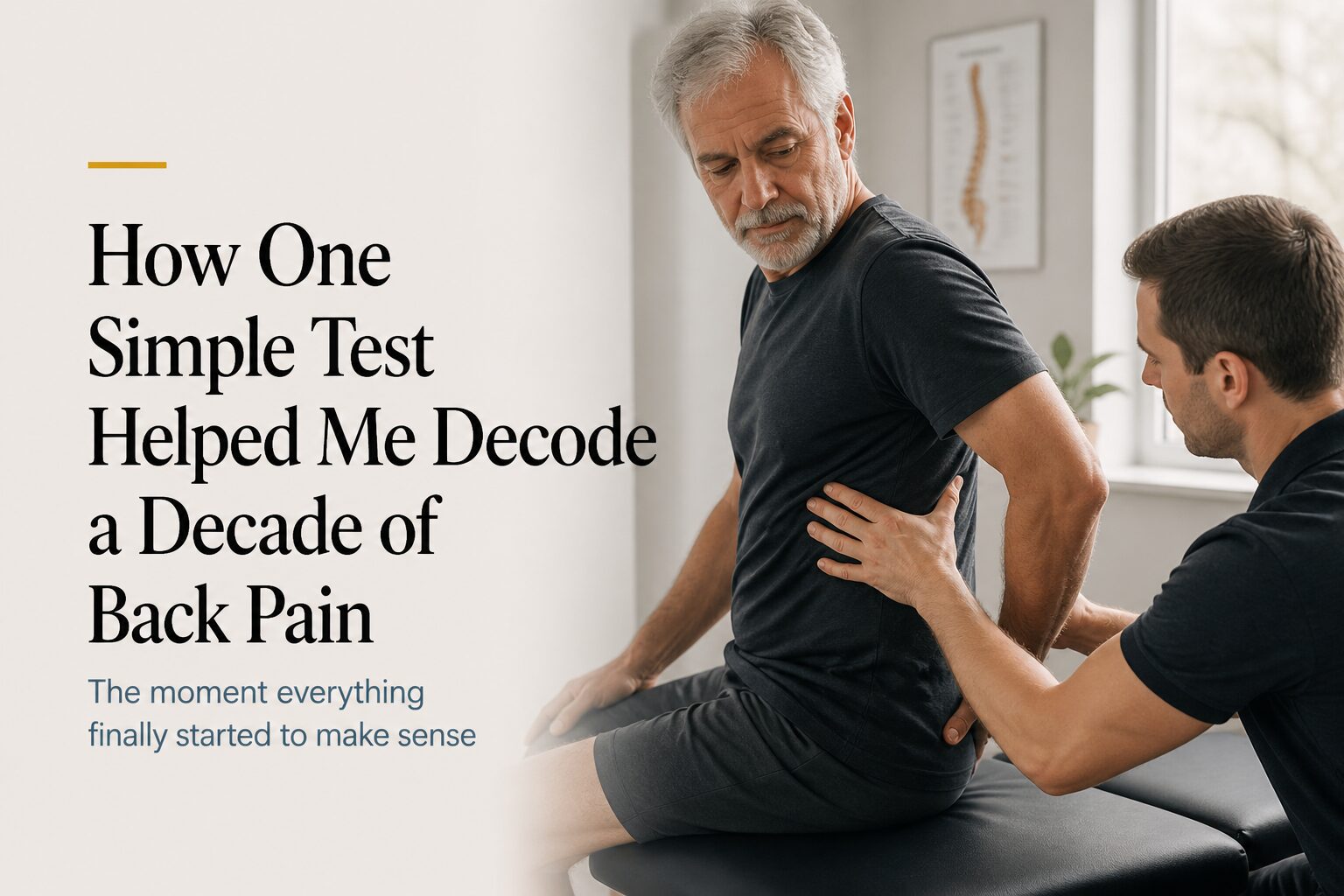 How One Simple Test Helped Me Decode a Decade of Back Pain